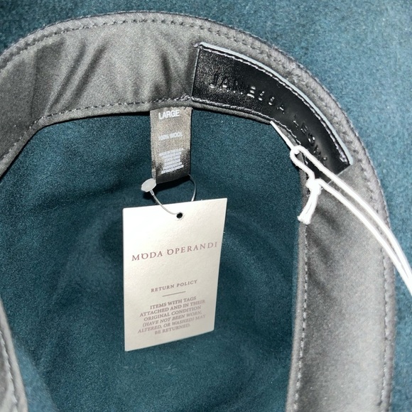 NWT Janessa Leone Rowan Fedora Hat Forest Green L - Picture 9 of 11